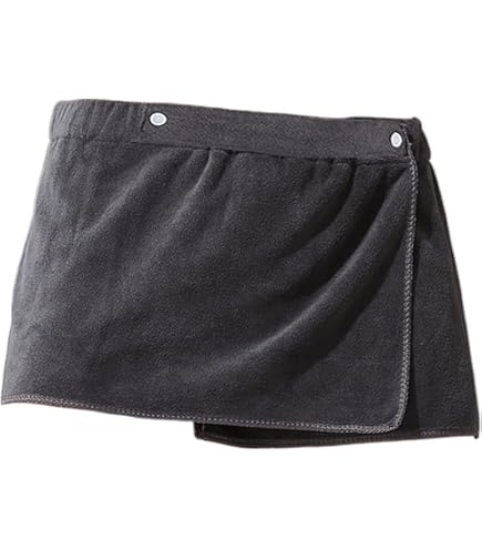 Paréo De Sauna Pour Homme ZHYUAN - Serviette Bain Ajustable Kaki Avec Poche, Kilt Sortie De Bain Élastique