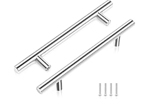 simarro Uchwyty do szafek kuchennych, 2 sztuki, uchwyty kuchenne, szafy, szuflady, uchwyt drążkowy, uchwyt meblowy, stal nierdzewna, szczotkowana rączka do szafy, uchwyty garderobiane (odstęp między