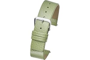 ALPINE INTERNATIONAL ALPINE Genuine leather watch band - Smooth flat leather watch strap 12mm, 14mm, 16mm, 18mm - black, tan, burgundy, pink, blue, green, purple, yellow