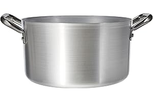 Pentole Agnelli pcmx0424 Casserole Haute en Aluminium avec 2 poignées, Inoxydable, 24 cm