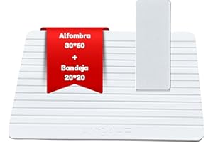 ANGAHE CREATING MOMENTS Alfombra de Baño Diatomita Antideslizante y Bandeja a Juego – Secado Rápido, Absorbente y Antibacteriana | Alfombrilla de Ducha Moderna, Minimalista Stone Mat para un Baño Impecable