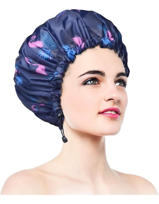 Extra Large Waterproof Shower Cap Women Single Layer - United Kingdom - View #12