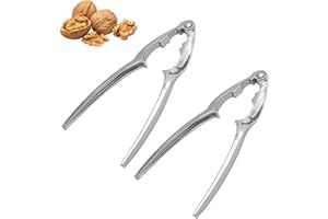 Zehan Zitong Nussknacker, 2PCS Nussknacker Walnüsse, hochwertiger Nuss-Knacker,multifunktionaler Haushaltsnussknacker für Geeignet Nüsse oder Schalentiere (Silber)