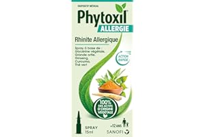 PHYTOXIL ALLERGIE - Dispositif médical - Spray 15ml - Apaise rapidement les symptôme de la rhinite allergique - Glycérine végétale - Grande ortie - Ginseng - Curcuma - Thé vert - A partir de 12 ans