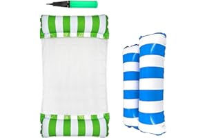 DOEPEBAE 2 Pack Water Hammock, Inflatable Pool Chair, Lilos and Inflatables Pool Chair Pool Inflatable Pool Noodle, Pool Inflatables for Adults in Summer Beach or Swimming Pool