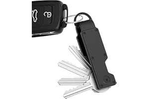 BUKYCAT Llavero de Coche Ligero, Organizador de Llaves de Metal, Porta llaves Metálico Compacto, Estuche de Almacenamiento Compacto para 2-6 Llaves
