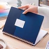 PAPERORA 20x28 Spiralli Sert Kapak Lastikli Kareli Not Defteri Lacivert