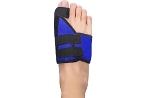 Yasdyri Hallux Valgus Korrektur Schiene für Linderung von Großzehenschmerzen und zur Ausrichtung der Zehen Hallux Valgus Bandage für Herren und Damen Schutz der großen Zehe (Blau, Rechts)