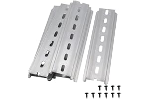 Taiss 5 rieles DIN de aluminio ranurado RoHS de 35 mm de ancho, 7,5 mm de alto, 150 mm de largo