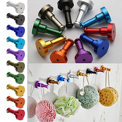 CHENXI Shop Handtuch Wandhaken Badezimmer Aluminium Kleiderbügel Halter Orange