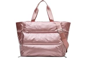 Balakaka Bolso de Mano para Mujer 35L, 3 en 1 Bolso Acolchado Mujer con Bolsillo Húmedo y Seco, Grande Impermeable Bolsas de Deporte con Cierre de Cremallera para el Viajes Yoga