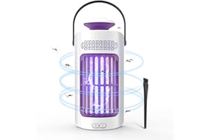 VONIVI 4000mAh Mückenfalle Elektrischer, Insektenvernichter Elektrisch Mückenlampe mit Wiederaufladbare Batterie für Draussen, Mosquito Killer Insektenvernichter mit USB-Ladeanschluss 111 (Weiß)