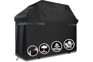 LCGOD Housse de Protection pour Barbecue Imperméable, 420D Oxford Résistante aux Intempéries, Respirante Anti-Déchirure, Format Universelle 147x61x122 cm
