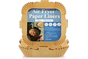 FACHMACH Carta Forno per Friggitrice ad Aria con Orecchie 20cm Accessori Friggitrice ad Aria 5.0-8.0L Riutilizzabile per Air Fryer, Forno, Microonde -100 Pezzi