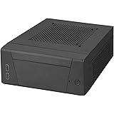 SilverStone Technology SST-ML10B - Milo Boîtier PC Slim Silencieux HTPC Mini-ITX, Conception modulaire, omprend Une Plaque de
