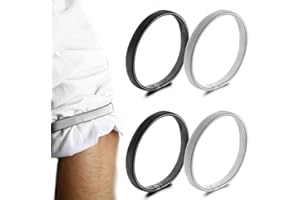 NIANOPKM 2 Paar Ärmelhalter,Anti Rutsch Hülsenhalter für Damen und Herren,Strumpfbänder Stretch Metallarmbänder,Metall Elastisch Bracelet Sleeve Holders Armband
