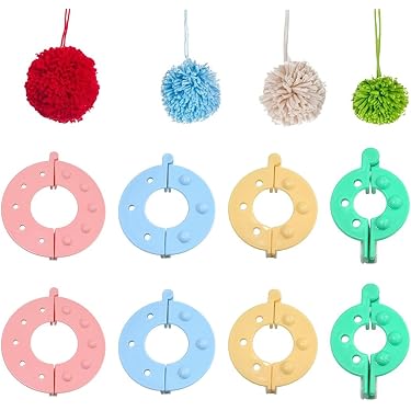 Lot De 3 Breloques Pompons (Glands) En Coton - Bleu, Vert, Doré - 25 Mm - Création Bijoux