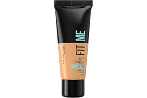 Maybelline Fit Me Foundation, Medium Coverage, Blendable With a Matte and Poreless Finish, For Normal to Oily Skin, Shade: 220 Natural Beige, 30ml