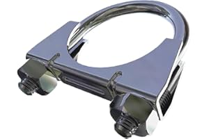 HOMESMART 2 x Universal U Bolt Clamps / Heavy Duty Exhaust Clamp / TV Sky Aerial Pipe [ 54mm ]