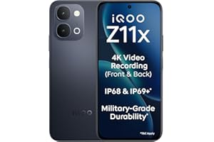iQOO Z11x 5G (Titan Black, 8GB RAM, 256 GB Storage) | Dimensity 7400-Turbo Processor | 7200 mAh Battery | 4K Video Recording Front & Back | IP68 & IP69+ | Powered by OriginOS 6