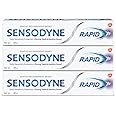 Sensodyne Toothpaste Rapid Combo pack, Sensitive tooth paste to help beat sensitivity fast, 240 gm multi-pack (80 gm x 3)
