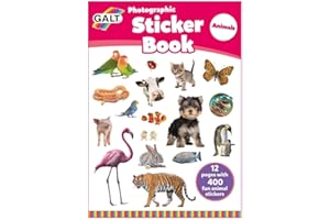 Galt Toys, Photographic Sticker Book - Animals, Contains Over 400 Stickers, Ages 3 Years Plus