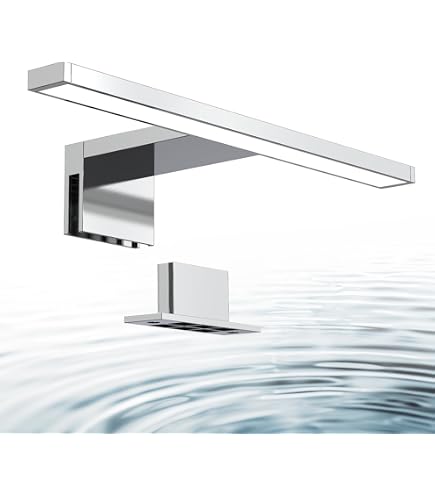 Applique Murale LED Pour Miroir De Salle De Bain - Éclairage Linéaire Noir, 40/60/80 Cm, 3000K/6000K - 11