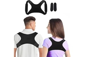 WXSHUOYU Correttore Posturale,Postura Schiena Regolabile E Traspirante,Busto Correttore Posturale per Prevenzione Del Dolore Alla Spalla E Alla Fascia Posturale,Alleviare Il Dolore Alla Schiena (nero25101301)
