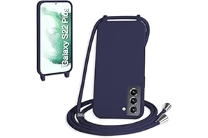 WenBaby Mobile Phone Lanyard for Samsung Galaxy S22 Plus, Case with Strap, Mobile Phone Case with Cord for Hanging, Silicone Rope Necklace, Protective Case with Cord Case, TPU Bumper for Galaxy S22