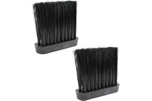 LOCKGO Hearth Brush Heads Oblong 2 PCS, Repalcement Fireside Companion Fireplace Cleaning Brushes Set, Fire Brush Heads Hearth Accessories Multifunctional Soft Hair Stove Ash Cleaning Dust Tool for Home