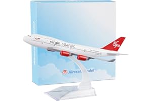Busyflies Diecast Planes - 16cm Virgin Atlantic 747 Model 1:400 Alloy Plane for Collection