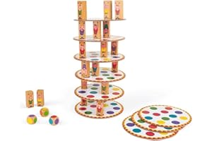Janod - Acrobat' - Juego de Habilidad y Estrategia, Juegos de Mesa para Niños, Concentración y Motricidad Fina, para 2 Jugadores O Más - Desde Los 5 Años, J02757
