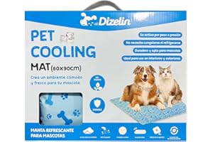 SMELL & SMILE Alfombra Refrescante para Perro 60 * 90CM Alfombrilla de Refrigeración para Animales de Compañía Alfombrilla refrescante para Mascotas (Azul60*90CM)