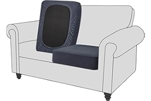 SYLC Sofa Sitzkissenbezug Stretch Sitzkissenschutz Elastischer Kissenbezüge, Husse Überzug Bezug Für Sofa Sitzkissen, rutschfest Stoff Tartan (Grau,1-Sitzer Groß)