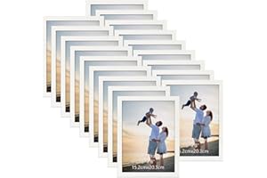 EYMPEU Juego de 18 Marcos de Fotos 15x20 cm, Blanco Marco Fotos 15x20 para Colgar en la Pared o Sobre la Mesa