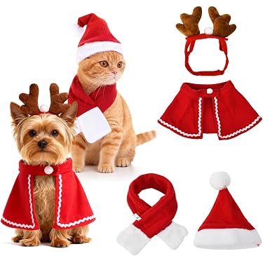4. Juli Hundekostüm – Patriotischer Hut & Fliege Halsband | Verstellbar Für Hunde & Katzen, Rot-weiß-blau