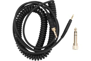 ASHATA Zwinięty Kabel Audio do Słuchawek HD598 HD598Cs, 2,5 Mm do 3,5 Mm 6,35 Mm z wtyczką męską Kabel Aux do Słuchawek HD599 HD569 HD579 HD558 HD518, od 4 Stóp do