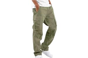 YOLIMOK Pantalones para Hombre Verano Moda Trabajo Pantalones Casual Pants Deporte Jogging Pantalon Suelto Fitness Chandal Hombre Al Aire Libre Pantalones de Trekking Multibolsillos Tallas Grandes
