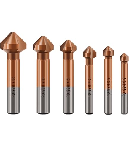 Fraise Conique 90° HSSG 16,5mm - Pour Visseuse Sans Fil M8 - Acier Rapid Pour Métaux <800 N/mm²