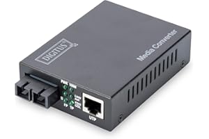 DIGITUS Professional Media Converter, Fast Ethernet, RJ45 a SC, Multimode, Fino a 2 km, RJ45/SC - 1310nm - 100 Mbit, Multimode