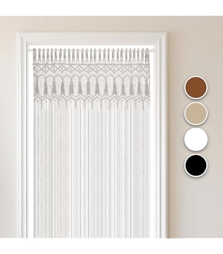 Macramé wandtapijt, boho, macramé, gordijnen, raamgordijn, deurgordijnen, dubbele
