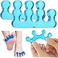 BowieMall Toe Separators Pedicure,Pedicure Toe Separators, Repeatable Washable Toenail Dividers,Toe Separators for Nail Polish Application. (Blue, 2Pcs)