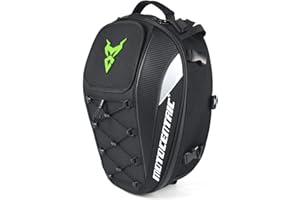 ZEBROAU Mochila para motociclista 11-MC-0102, bolsa trasera de moto multifuncional resistente al agua y duradera. La bolsa para asiento trasero de motocicleta tiene una gran capacidad de almacenamiento.