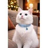 KEDİ BOYUN TASMASI ZİLLİ VE AYARLANABİLİR MAVİ