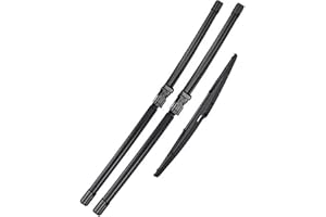 HXXWEI Balais d'essuie-Glace Avant et arrière, pour Peugeot 208 2012 2013 2014 2015 2016 2017 essuie-Glaces Accessoires de Voiture en Caoutchouc