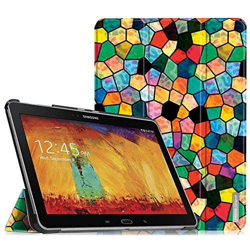 Fintie Samsung Galaxy Note 10.1 2014 Edition / Samsung Galaxy Tab Pro 10.1 T520 T525 Hülle Case - Ultra Slim Lightweight superleicht Stand Smart Shell Schutzhülle Cover Tasche Etui mit Auto Schlaf/Wach Funktion, Mosaic