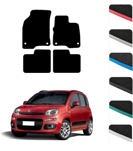 Deluxe Tailored Carpet Floor Mats – 4-Piece Set For Fiat Panda 2006-2012