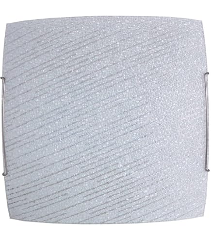 E-ENERGY Simone Plafoniera Vetro 30 Cm | Moderna Quadrata E27 1 Luce | Made In Italy IP20 - 2