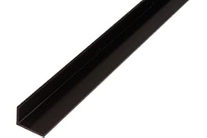 Alberts 479022 Perfil de ángulo, Plástico, negro, 1000 x 20 x 10 mm