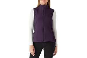 Outdoor Ventures Softshell Weste Damen Ärmellose Jacke Laufweste Leicht Winddicht Warm Fleeceweste Stehkragen Sport Golf Weste mit 4 Taschen für Wandern Camping